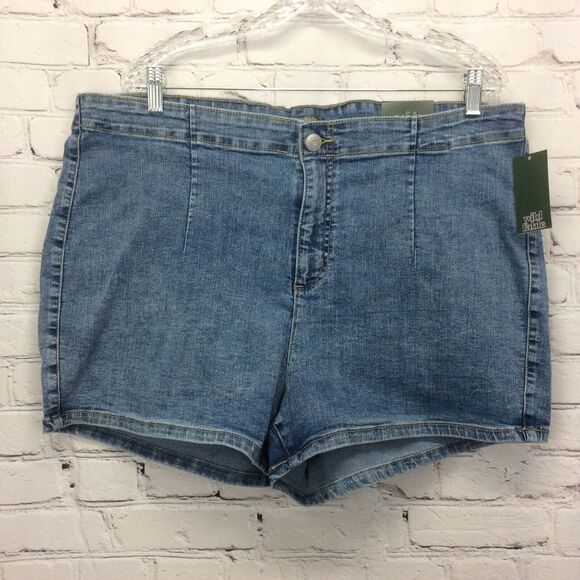 Wild Fable Highest Rise Women’s Jean Shorts Plus Size 20 Stretch Beach Festive - Picture 1 of 11